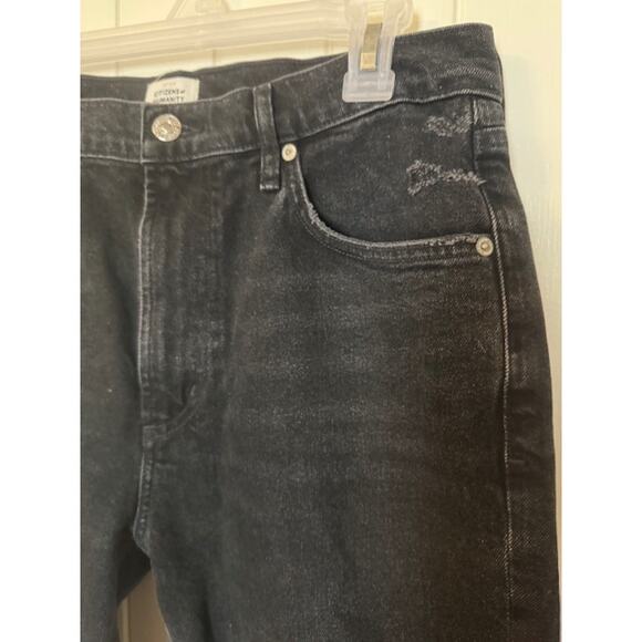 Citizens Of Humanity Isola Cropped Boot Cut Frayed Hem in Stormy Jeans 30 - Picture 8 of 9